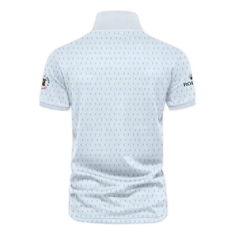 Special Release Light Blue Rolex 125th U.S. Open Oakmont Vneck Polo Shirt All Over Prints  QTUSM8724A2ROXZVPL