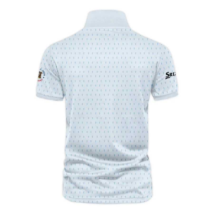 Special Release Light Blue Srixon Golf 125th U.S. Open Oakmont Vneck Polo Shirt All Over Prints  QTUSM8724A2SRZVPL