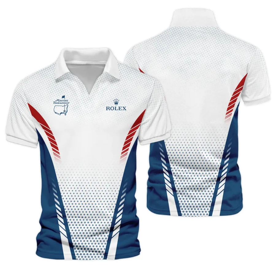 Collab Release Red White Blue Rolex Masters Tournament Vneck Polo Shirt All Over Prints  BLMT220724A1ROXZVPL