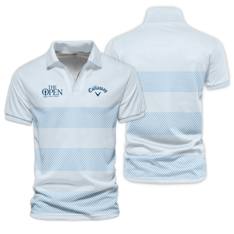 Special Release Callaway 152nd Open Championship Light Blue Background Line Pattern Vneck Polo Shirt All Over Prints  HOTOP100724A01CLWZVPL