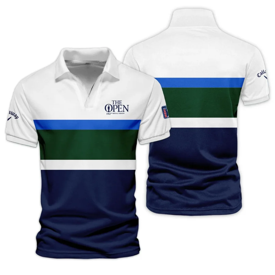 White Blue Green Background Callaway152nd Open Championship Vneck Polo Shirt All Over Prints  HOTOP270624A01CLWZVPL