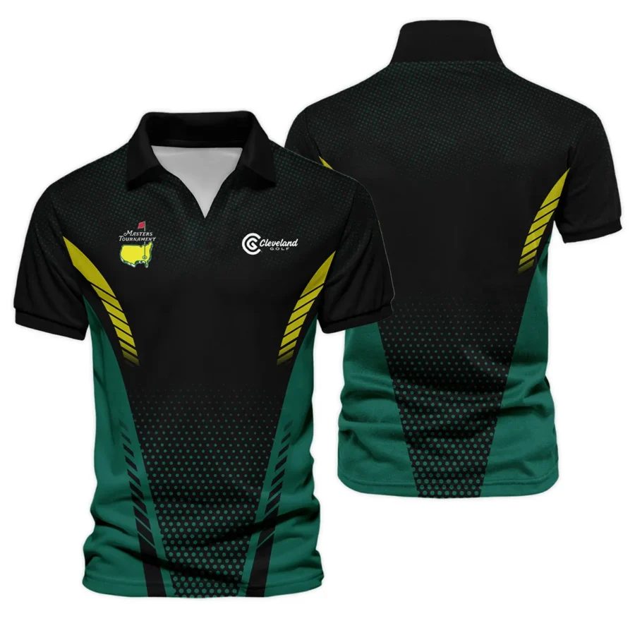 Special Release Green Mix Black Cleveland Golf Masters Tournament Vneck Polo Shirt All Over Prints  QTMT130724A1CLZVPL