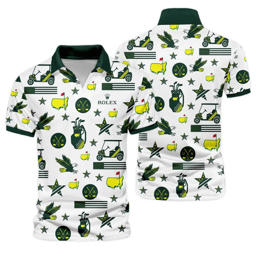 Golf Pattern Green Rolex 125th U.S. Open Oakmont Vneck Polo Shirt All Over Prints  QTMT180724A1ROXZVPL