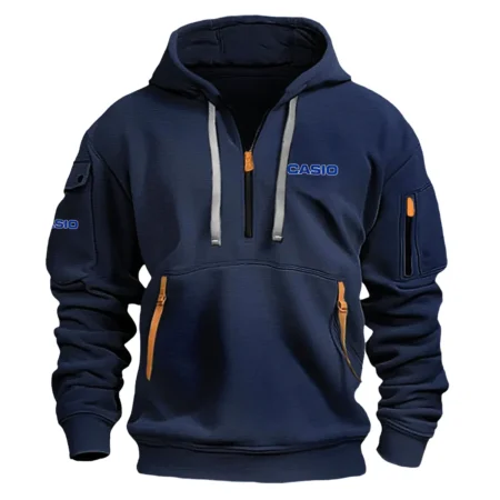 Special Release Nature Photography x Casio Brand Fashion Hoodie Half Zipper BLNP170724A1CS - Navy