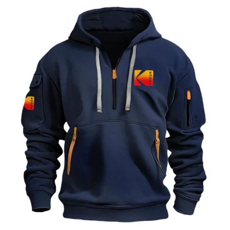 Special Release Nature Photography x Kodak Brand Fashion Hoodie Half Zipper BLNP170724A1KD - Navy