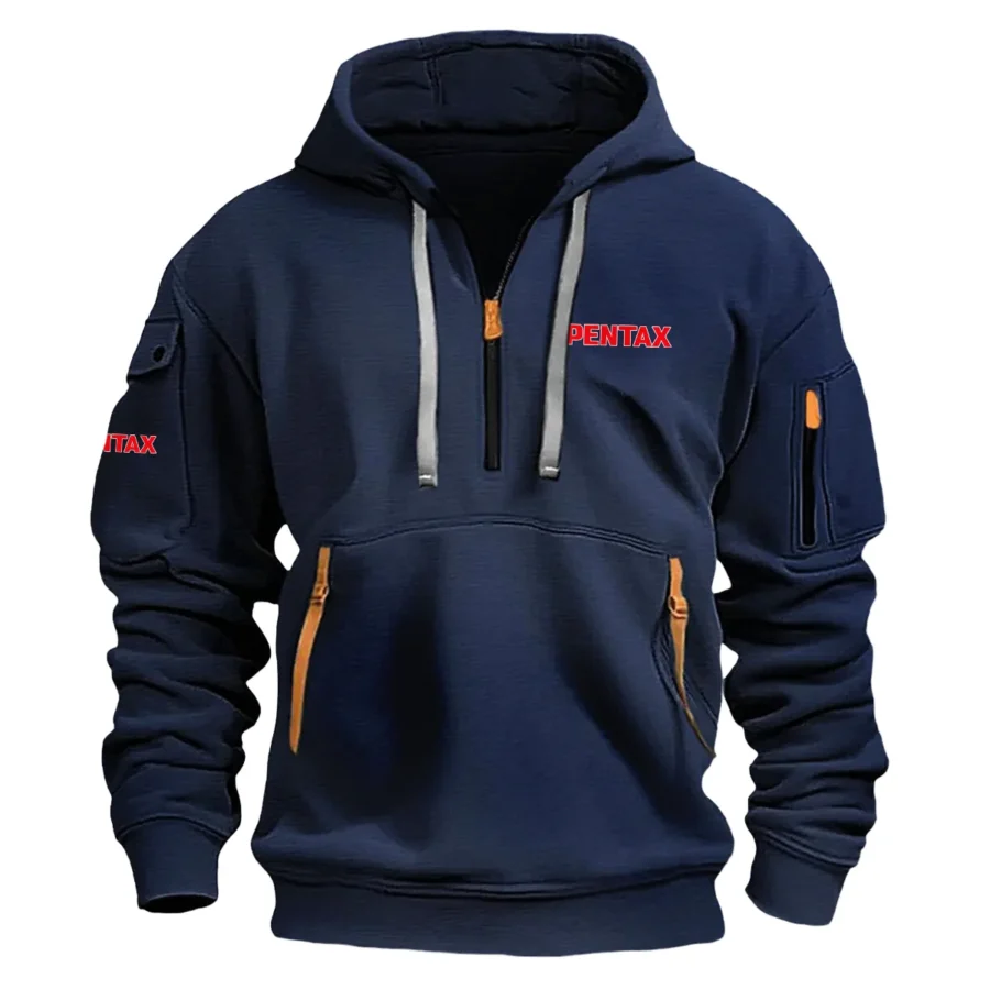 Special Release Nature Photography x Pentax Brand Fashion Hoodie Half Zipper BLNP170724A1PT - Navy