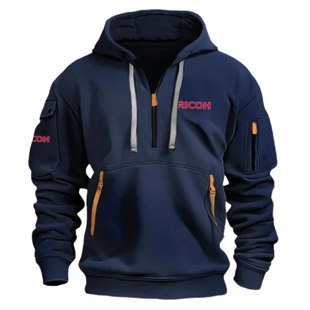 Special Release Nature Photography x Ricoh Brand Fashion Hoodie Half Zipper BLNP170724A1RC - Navy