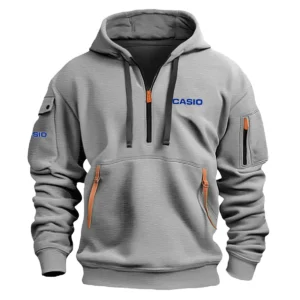 Special Release Nature Photography x Casio Brand Fashion Hoodie Half Zipper BLNP170724A1CS - Black