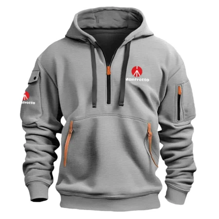 Special Release Nature Photography x Manfrotto Brand Fashion Hoodie Half Zipper BLNP170724A1MFT - Gray