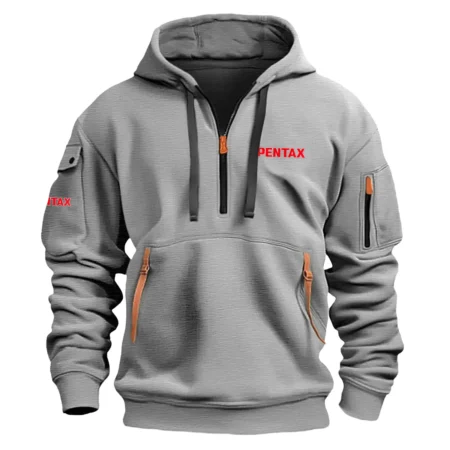 Special Release Nature Photography x Pentax Brand Fashion Hoodie Half Zipper BLNP170724A1PT - Gray