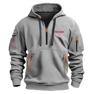 Special Release Nature Photography x Ricoh Brand Fashion Hoodie Half Zipper BLNP170724A1RC - Black