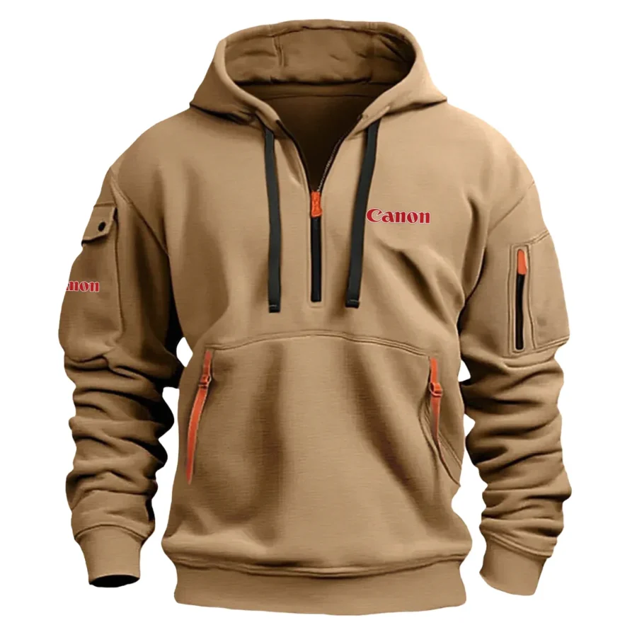 Special Release Nature Photography x Canon Brand Fashion Hoodie Half Zipper BLNP170724A1CN - Khaki