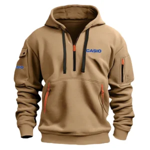 Special Release Nature Photography x Casio Brand Fashion Hoodie Half Zipper BLNP170724A1CS - Gray