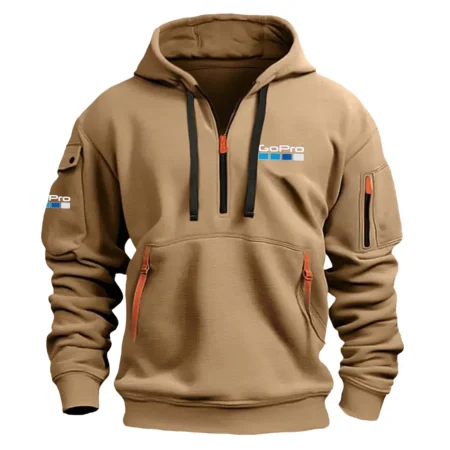 Special Release Nature Photography x GoPro Brand Fashion Hoodie Half Zipper BLNP170724A1GP - Khaki