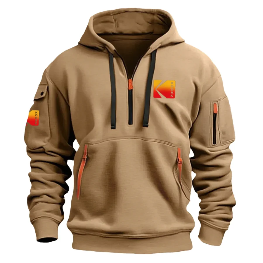 Special Release Nature Photography x Kodak Brand Fashion Hoodie Half Zipper BLNP170724A1KD - Khaki