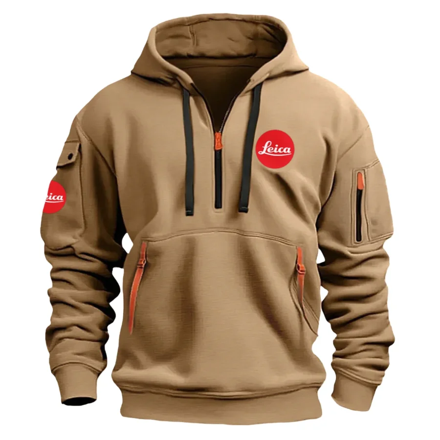 Special Release Nature Photography x Leica Brand Fashion Hoodie Half Zipper BLNP170724A1LC - Khaki