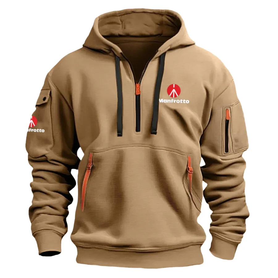 Special Release Nature Photography x Manfrotto Brand Fashion Hoodie Half Zipper BLNP170724A1MFT - Khaki