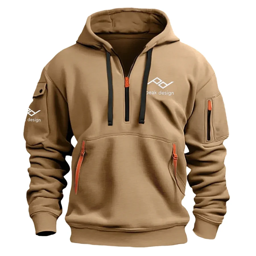 Special Release Nature Photography x Peak Design Brand Fashion Hoodie Half Zipper BLNP170724A1PD - Khaki