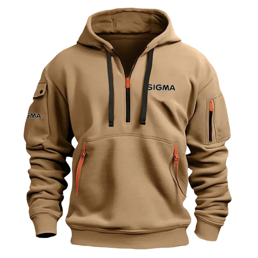 Special Release Nature Photography x Sigma Brand Fashion Hoodie Half Zipper BLNP170724A1SM - Khaki