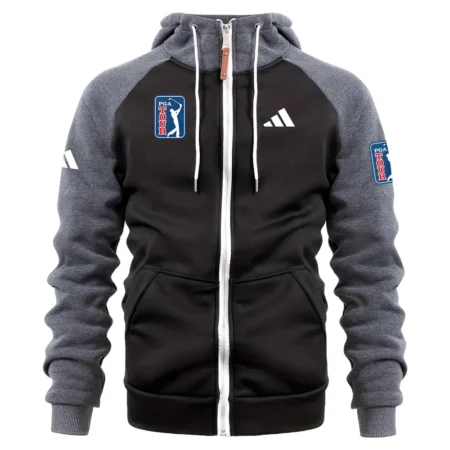 Sport Fashion Adidas PGA Tour Fashion Jacket With Pocket, Hooded Zip Up Sportswear QTPGA290724A1AD