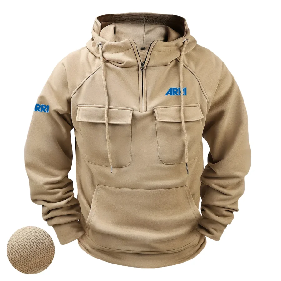 Special Release Nature Photography x Arri Brand Tactical Quarter Zip Hoodie BLNP170724A1AR - Khaki