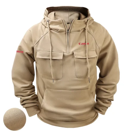 Special Release Nature Photography x Canon Brand Tactical Quarter Zip Hoodie BLNP170724A1CN - Khaki