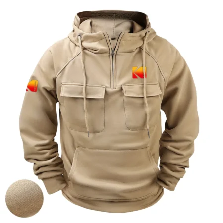 Special Release Nature Photography x Kodak Brand Tactical Quarter Zip Hoodie BLNP170724A1KD - Khaki