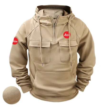 Special Release Nature Photography x Leica Brand Tactical Quarter Zip Hoodie BLNP170724A1LC - Khaki