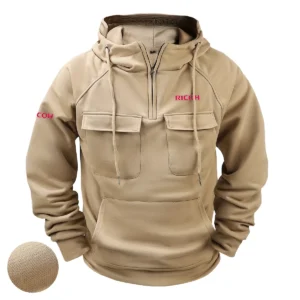 Special Release Nature Photography x Ricoh Brand Tactical Quarter Zip Hoodie BLNP170724A1RC - Gray