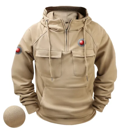 Special Release Nature Photography x Red Digital Cinema Brand Tactical Quarter Zip Hoodie BLNP170724A1RDC - Khaki