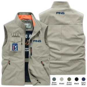 Dark Blue Sport Fashion Ping PGA Tour Outdoor Sleeveless Vest QTPGA290724B1PI