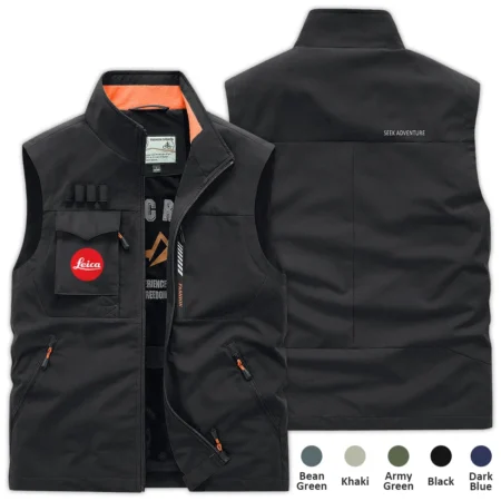 Special Release Nature Photography x Leica Brand Outdoor Sleeveless Vest BLNP170724A1LC - Black