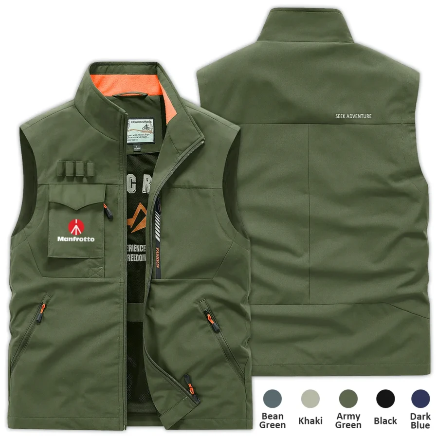 Special Release Nature Photography x Manfrotto Brand Outdoor Sleeveless Vest BLNP170724A1MFT - ArmyGreen