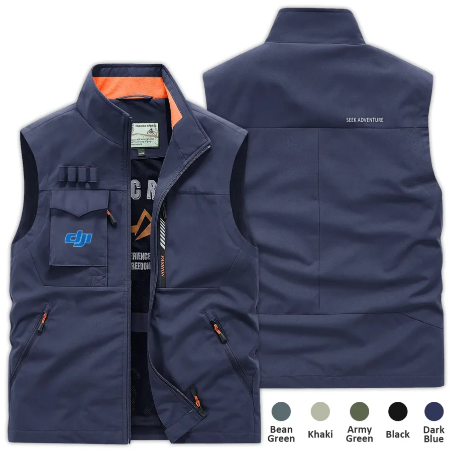 Special Release Nature Photography x DJI Brand Outdoor Sleeveless Vest BLNP170724A1DJI - DarkBlue