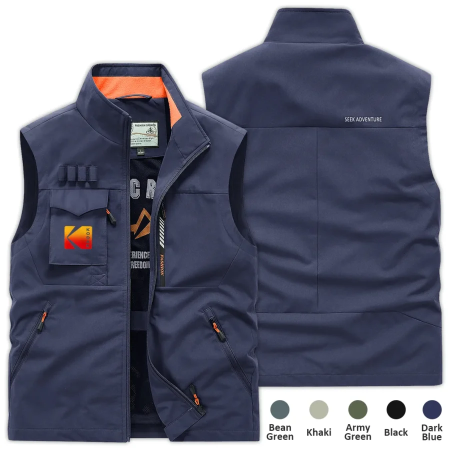 Special Release Nature Photography x Kodak Brand Outdoor Sleeveless Vest BLNP170724A1KD - DarkBlue