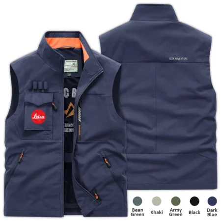 Special Release Nature Photography x Leica Brand Outdoor Sleeveless Vest BLNP170724A1LC - DarkBlue