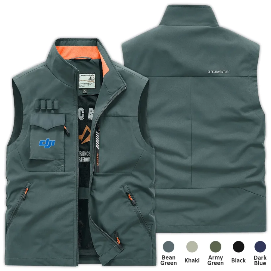 Special Release Nature Photography x DJI Brand Outdoor Sleeveless Vest BLNP170724A1DJI - BeanGreen