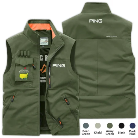 Army Green Sport Fashion Ping Masters Tournament Outdoor Sleeveless Vest BLMT290724A1PI