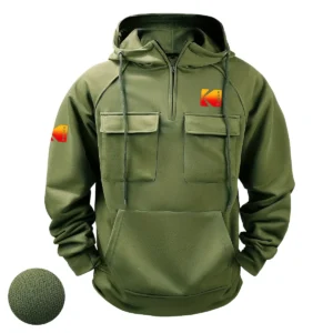 Special Release Nature Photography x Kodak Brand Tactical Quarter Zip Hoodie BLNP170724A1KD - Black