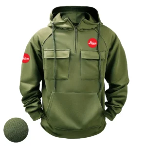 Special Release Nature Photography x Leica Brand Tactical Quarter Zip Hoodie BLNP170724A1LC - Black