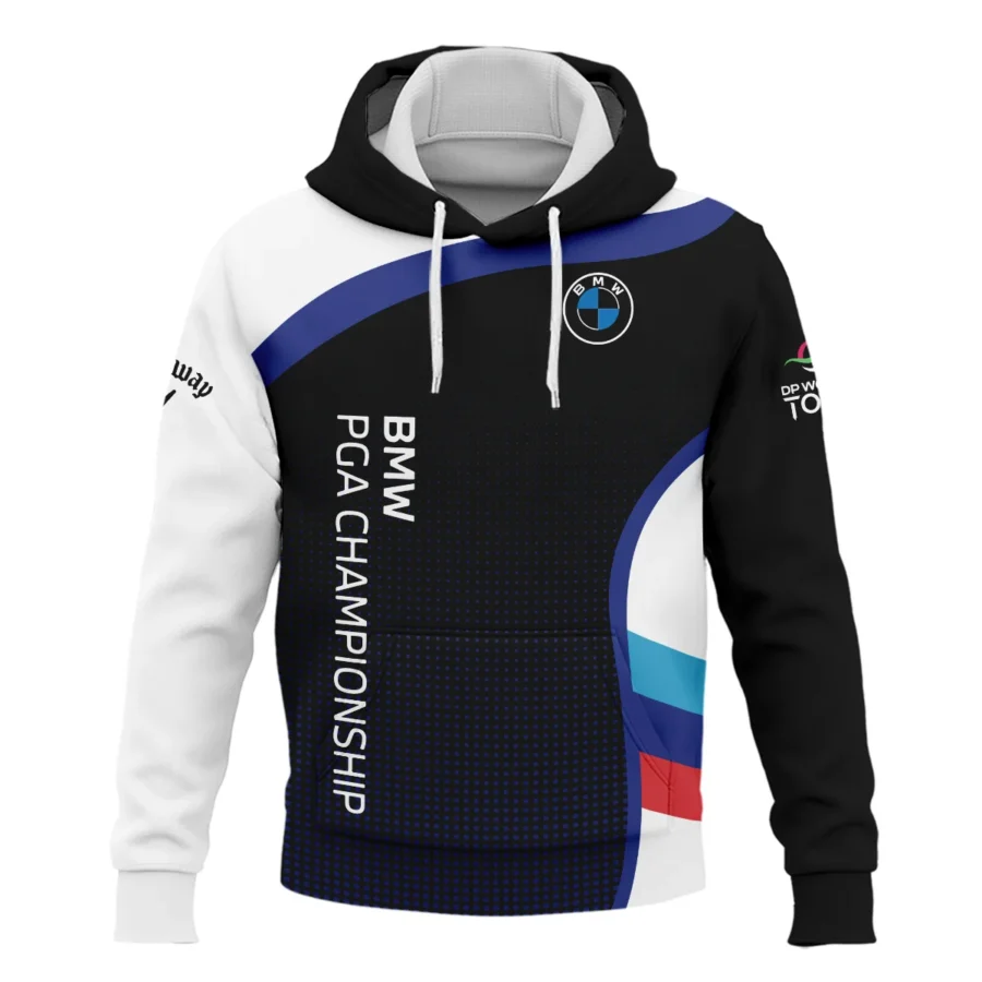 Hoodie Shirt Callaway BMW PGA Championship Black Background Halftone Blue Red HOBMW110724A01CLWHD