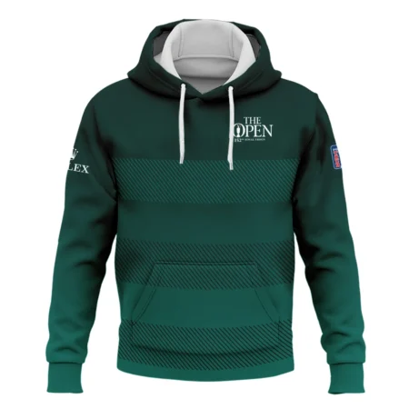 152nd Open Championship Rolex Dark Green Gradient Line Pattern Hoodie Shirt All Over Prints HOTOP280624A01ROXHD