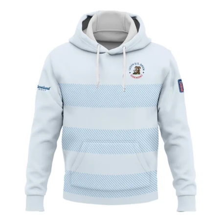 Hoodie Shirt Cleveland Golf 125th US Open Championship Light Blue Background Line Blue HOUSG120724A02CLEHD