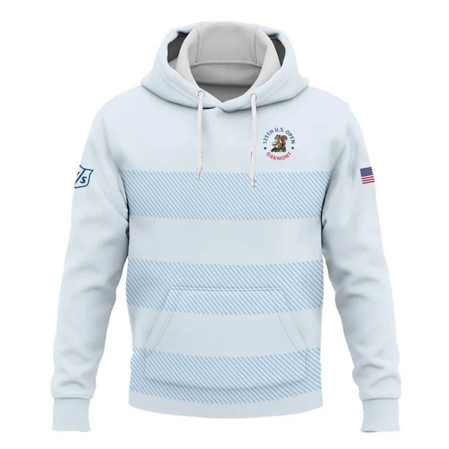 Hoodie Shirt Wilson Staff 125th US Open Championship Light Blue Background Line Blue HOUSG120724A02WSHD