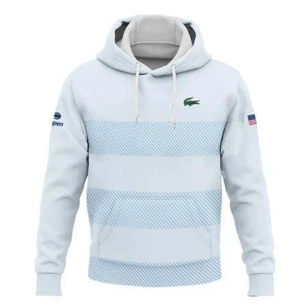 US Open Tennis Light Blue Background Line Lacoste Hoodie Shirt Style Classic