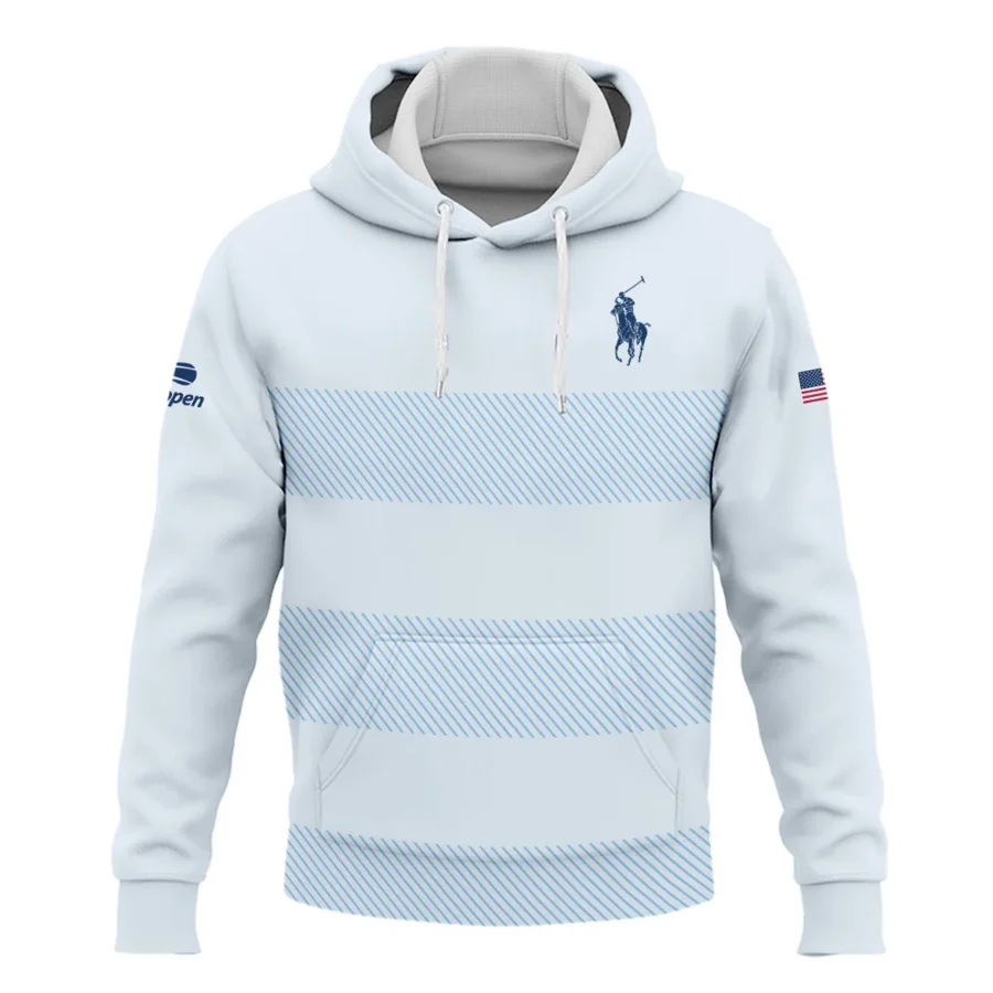 US Open Tennis Light Blue Background Line Ralph Lauren Hoodie Shirt Style Classic