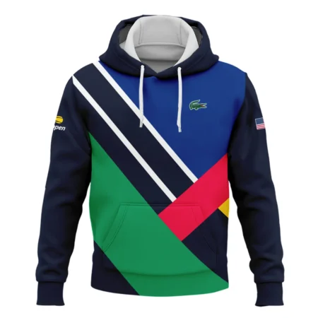 Lacoste US Open Tennis Dark Blue Green Red Background Hoodie Shirt Style Classic