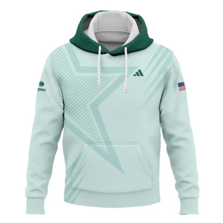 US Open Tennis Adidas Green Pastel Background Star Line Pattern Hoodie Shirt Style Classic