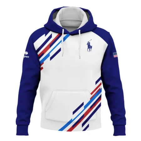 US Open Tennis Ralph Lauren White Blue Red Line Color Background Hoodie Shirt Style Classic