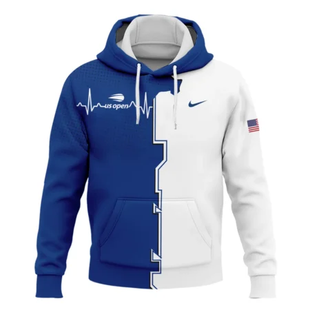 Heartbeat Blue Color Nike US Open Tennis Hoodie Shirt All Over Prints QTUST260724A1NKHD